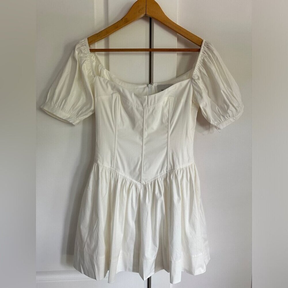 NEW Reformation Calie Mini Short Sleeve Dress Cotton | size 0 - Picture 7 of 12